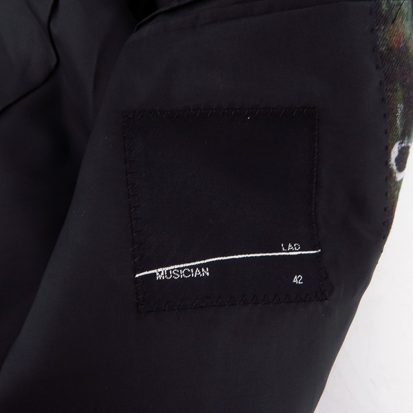 実際に弊社で買取させて頂いたLAD MUSICIAN/ラッドミュージシャン 20ss インクジェットクロス3Ｂビッグジャケット 2120-317/42の画像 3枚目