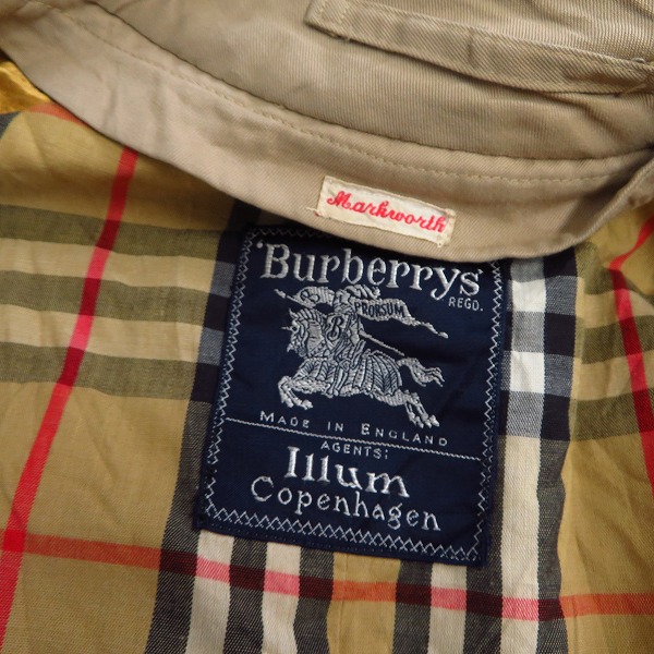 実際に弊社で買取させて頂いたBURBERRYS/バーバリー トレンチコート 裏地チェック柄の画像 3枚目
