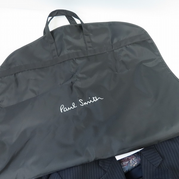 実際に弊社で買取させて頂いたPaul Smith collection/ポールスミスコレクション 裏地総柄 シルク混 ストライプ柄テーラードジャケット Lの画像 7枚目