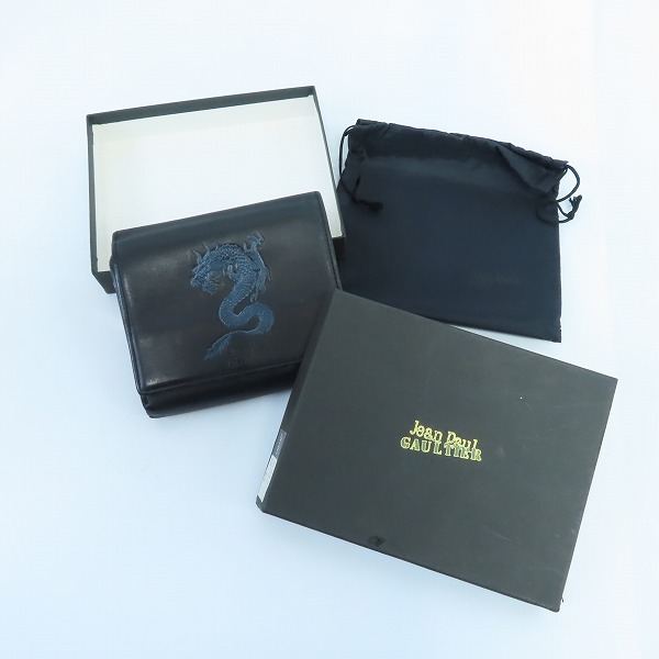 実際に弊社で買取させて頂いたJean Paul GAULTIER/ジャンポールゴルチェ ドラゴン レザー 3つ折り財布の画像 7枚目