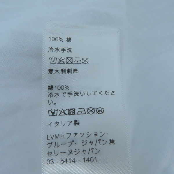 実際に弊社で買取させて頂いたCELINE/セリーヌ ロゴ スタッズ付き プリントルーズTシャツ/Lの画像 4枚目