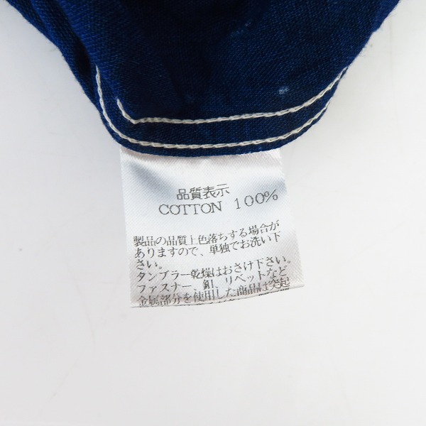 実際に弊社で買取させて頂いたTHE FLAT HEAD/フラットヘッド L/S 長袖 ペイズリー柄 シャツ ブルー/青 Size：36の画像 3枚目