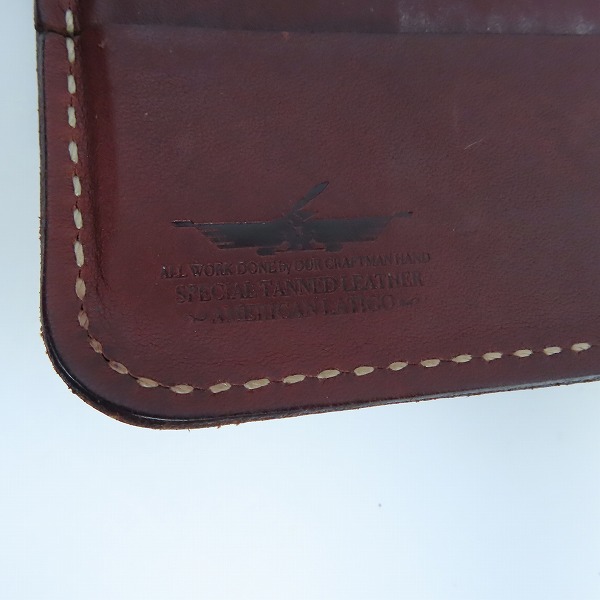 実際に弊社で買取させて頂いたFUNNY/ファニー AMERICAN LATIGO レザー ロングウォレット/長財布 ウォレットチェーン ベルトループ付きの画像 4枚目