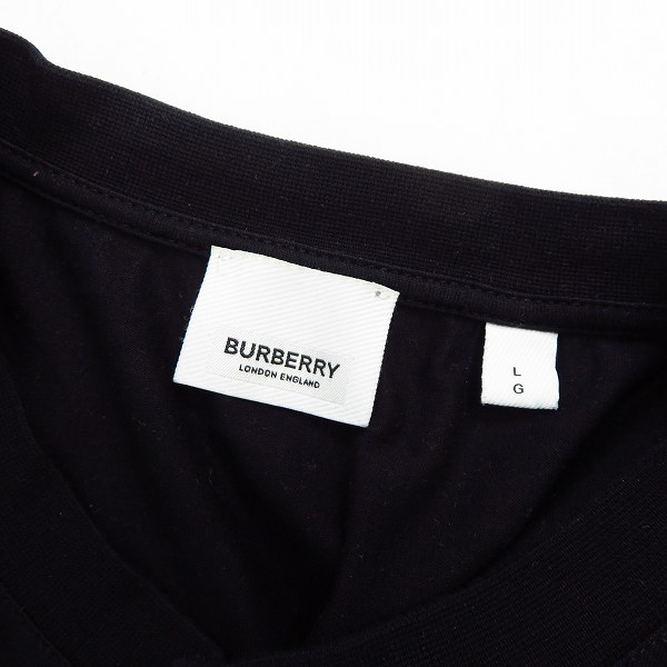 実際に弊社で買取させて頂いた【JPタグ】BURBERRY/バーバリー モノグラム オーバーサイズ S/S カットソー/Tシャツ/ ブラック 8017484/Lの画像 2枚目