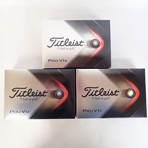実際に弊社で買取させて頂いた【未使用】Titleist/タイトリスト PRO V1x 2021年モデル ゴルフボール 3ダース の画像 2枚目
