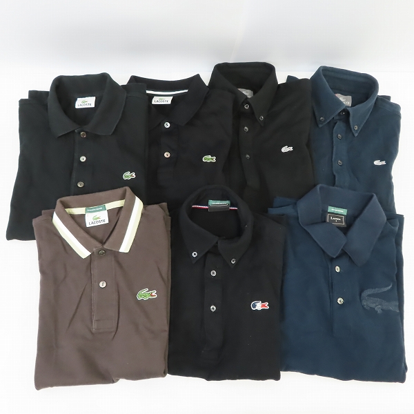 実際に弊社で買取させて頂いたLACOSTE/ラコステ ワンポイント ロゴ 半袖ポロシャツ 7点セット