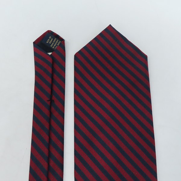 実際に弊社で買取させて頂いたBrooks Brothers/ブルックスブラザーズ シルク生地 ネクタイ アメリカ製 レッド×ネイビーの画像 1枚目