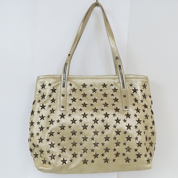 実際に弊社で買取させて頂いたJIMMY CHOO/ジミーチュウ スタースタッズ ハンドバッグの画像 1枚目