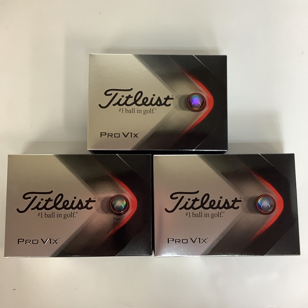 実際に弊社で買取させて頂いた【未使用】Titleist/タイトリスト PRO V1x 2021年モデル ゴルフボール ホワイト 3ダースの画像 2枚目