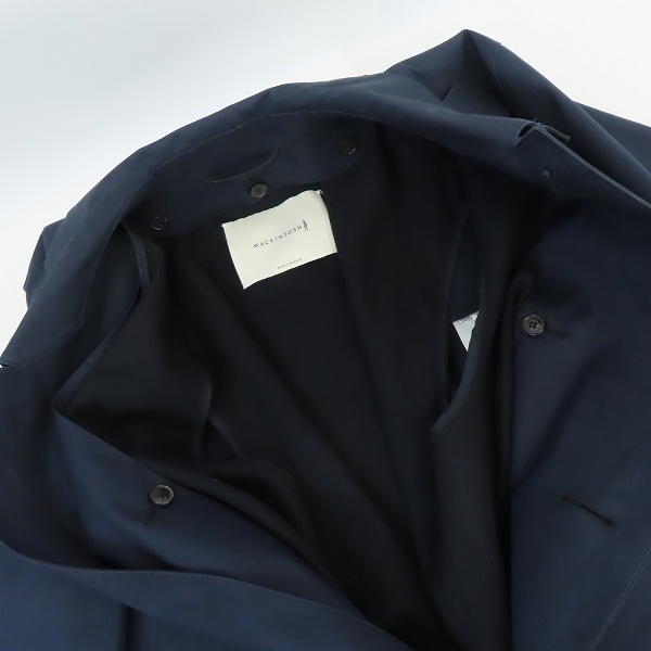 実際に弊社で買取させて頂いたMACKINTOSH/マッキントッシュ DUNKELD/ダンケルド ゴム引き ステンカラーコート GR-1001D/36の画像 6枚目