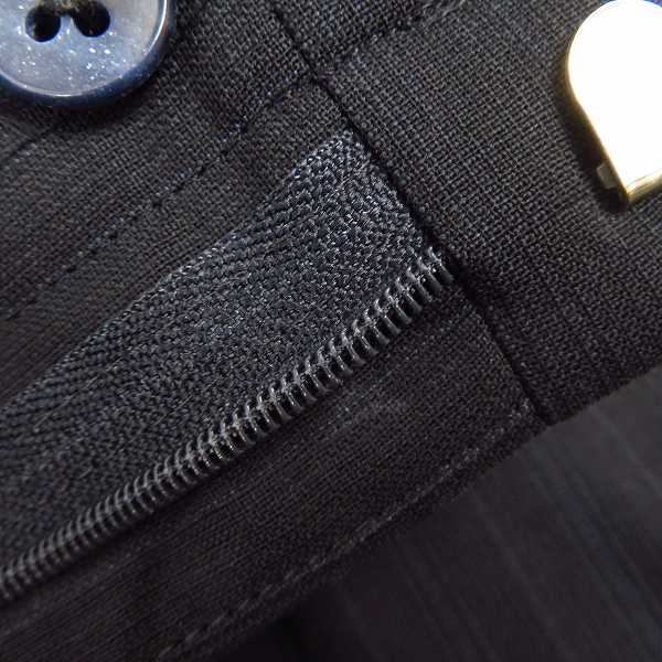 実際に弊社で買取させて頂いたBURBERRYS/バーバリーズ ウール シャドーストライプ 2P ダブル スーツ ブラック×ネイビー AB7の画像 5枚目