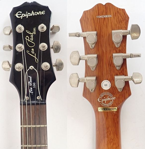 実際に弊社で買取させて頂いた★Epiphone/エピフォン Custom Shop Limited Edition Les Paul 100/レスポール 限定モデル ソフトケース付の画像 2枚目