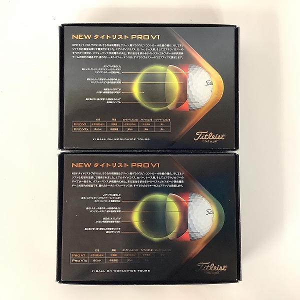 実際に弊社で買取させて頂いた【未使用】Titleist/タイトリスト PRO V1 2021年モデル ホワイト ゴルフボール 2ダースの画像 3枚目