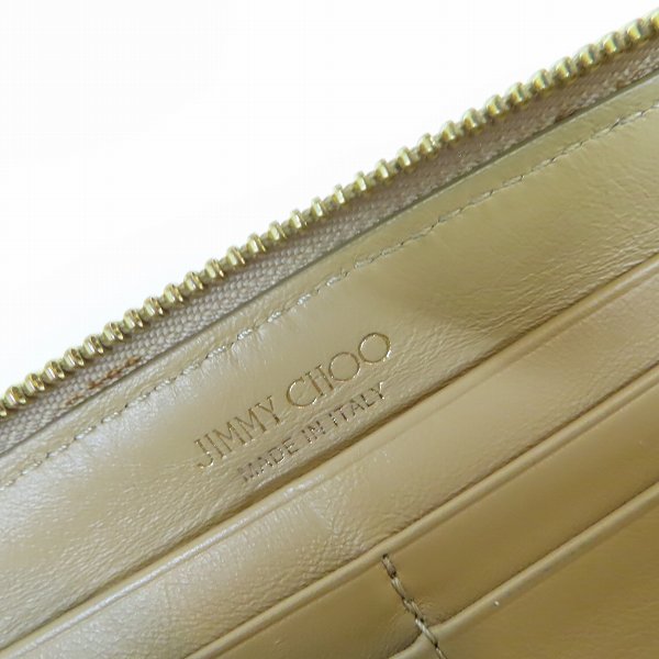 実際に弊社で買取させて頂いたJIMMY CHOO/ジミーチュウ スタースタッズ ラウンドジップ 長財布の画像 4枚目