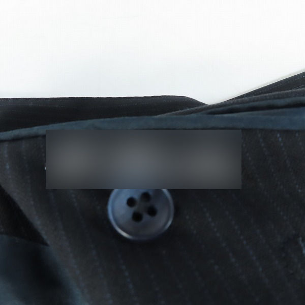 実際に弊社で買取させて頂いたBURBERRY LONDON/バーバリーロンドン スーツ ダブル ウール ブラック系 シャドーストライプ 2P AB7の画像 4枚目