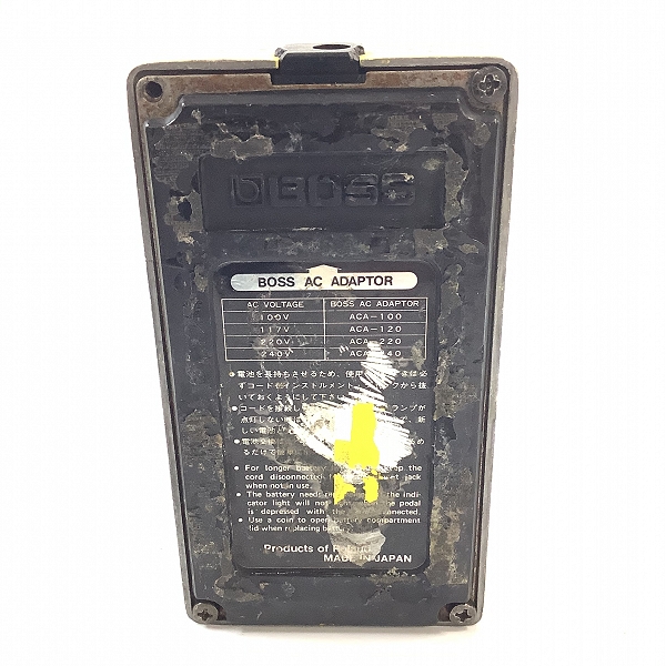 実際に弊社で買取させて頂いたBOSS/ボス SD-1 SUPER Overdrive スーパー オーバードライブ 日本製 銀ネジ NEC C4558C ヴィンテージ エフェクターの画像 2枚目