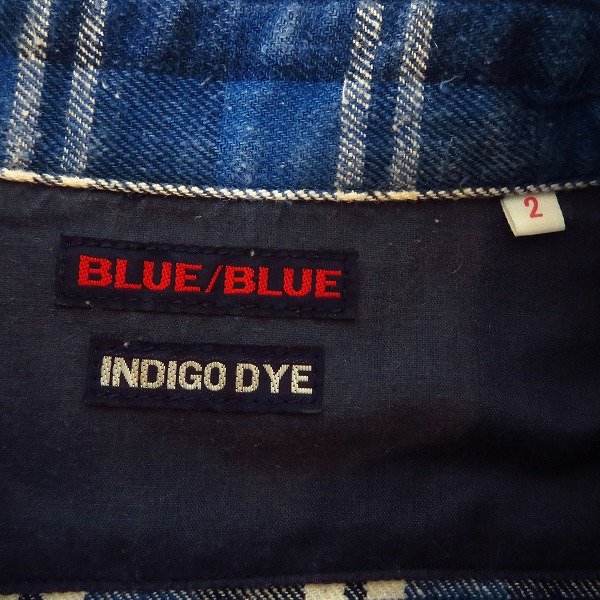 実際に弊社で買取させて頂いたBLUE BLUE/ブルーブルー 製品染め インディゴ ウエスタンシャツ/2/3 2点セットの画像 2枚目
