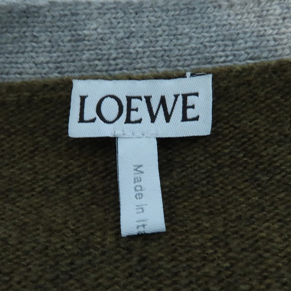 実際に弊社で買取させて頂いたLOEWE/ロエベ 21SS ウール カラーブロックカーディガン H526Y16K02/XSの画像 2枚目