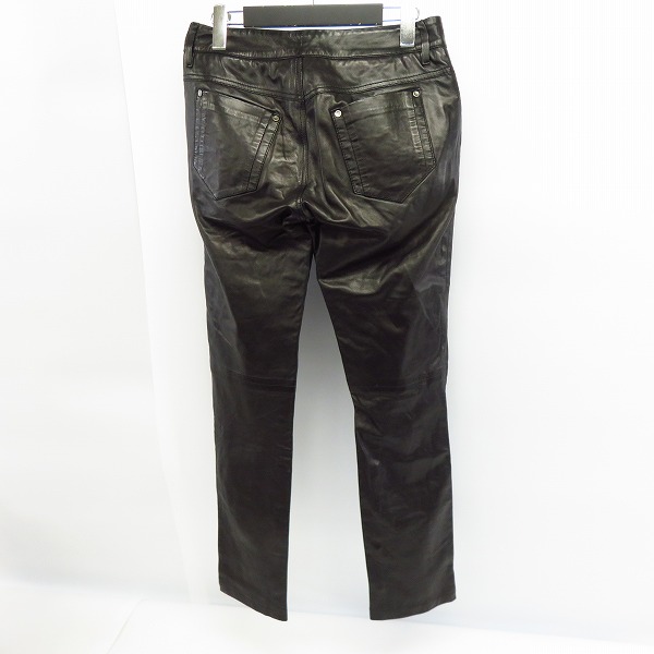 実際に弊社で買取させて頂いたDIESEL BLACK GOLD/ディーゼル ブラック ゴールド ラムレザーパンツ/27の画像 1枚目