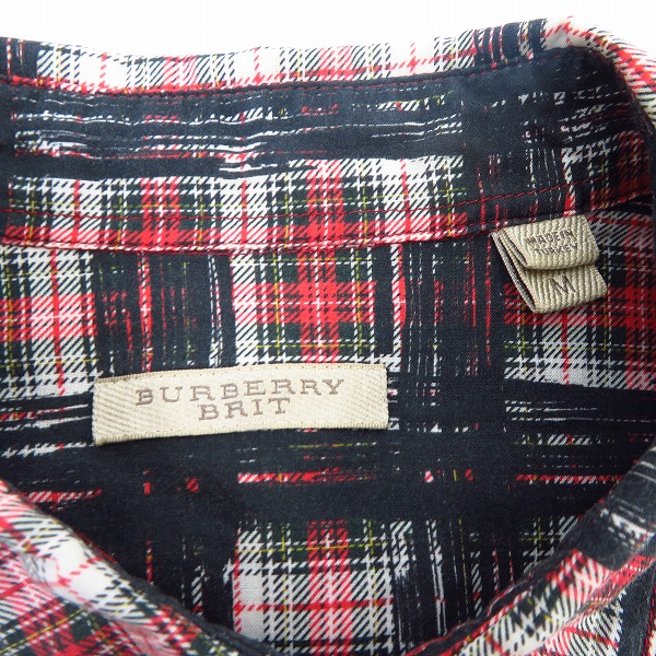 実際に弊社で買取させて頂いたBURBERRY BRIT/バーバリーブリット チェック 長袖シャツ/Mの画像 2枚目
