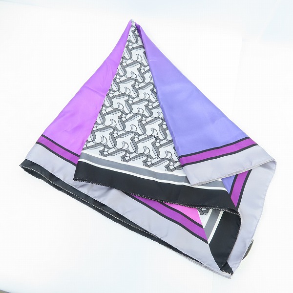 実際に弊社で買取させて頂いたJIMMY CHOO/ジミーチュウ JC総柄 シルクスカーフ