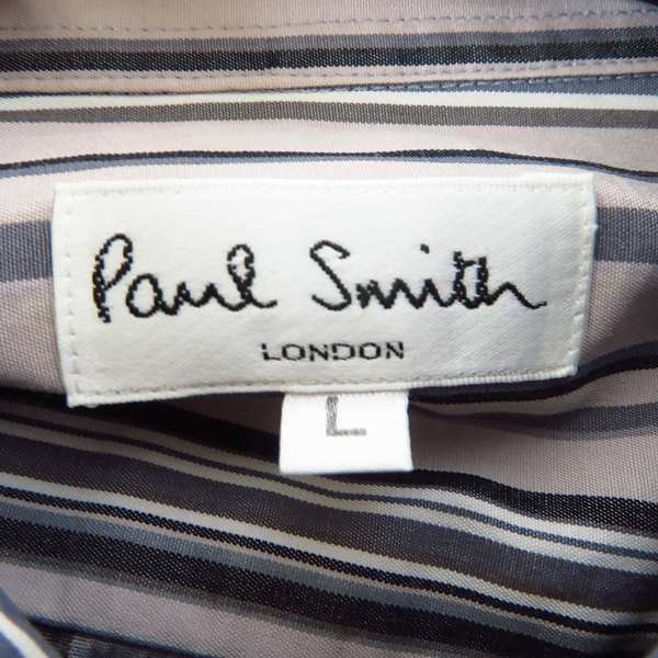 実際に弊社で買取させて頂いたPaul Smith/ポールスミス ストライプ柄 長袖シャツ Lの画像 2枚目