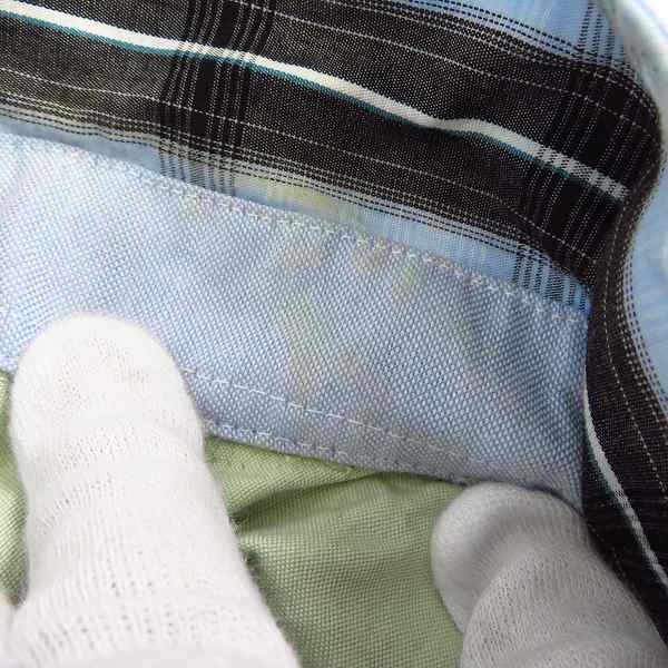 実際に弊社で買取させて頂いたHYDROGEN/ハイドロゲン 花刺繍 ストライプ 半袖シャツ/Mの画像 4枚目