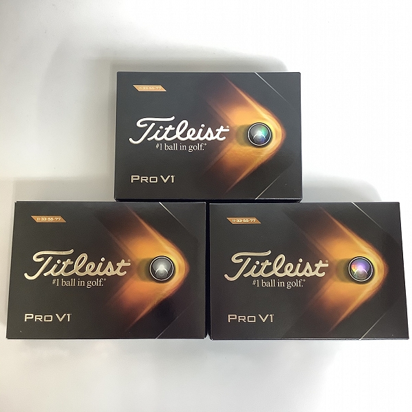 実際に弊社で買取させて頂いた【未使用】Titleist/タイトリスト PRO V1 2021年モデル ゴルフボール 3ダースの画像 2枚目