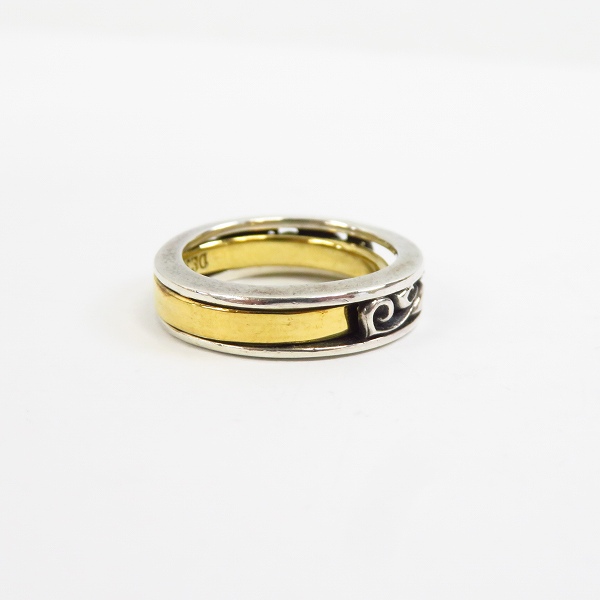 実際に弊社で買取させて頂いたDEAL DESIGN/ディールデザイン シルバー×ゴールド 2連 リング 11号の画像 3枚目