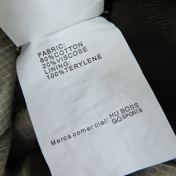 実際に弊社で買取させて頂いたHUGO BOSS SPORTS/ヒュ－ゴボス スポーツ コーデュロイテーラードジャケット XLの画像 3枚目