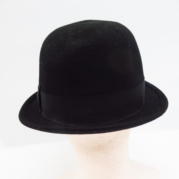 実際に弊社で買取させて頂いたCA4LA/カシラ 中折れウールハット ブラック jun00620の画像 2枚目