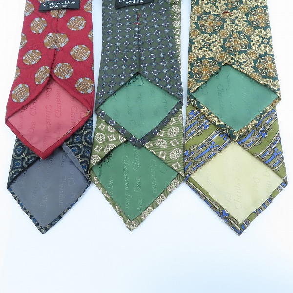 実際に弊社で買取させて頂いたChristian Dior Monsieur/クリスチャンディオール 総柄ネクタイ 6点セットの画像 2枚目