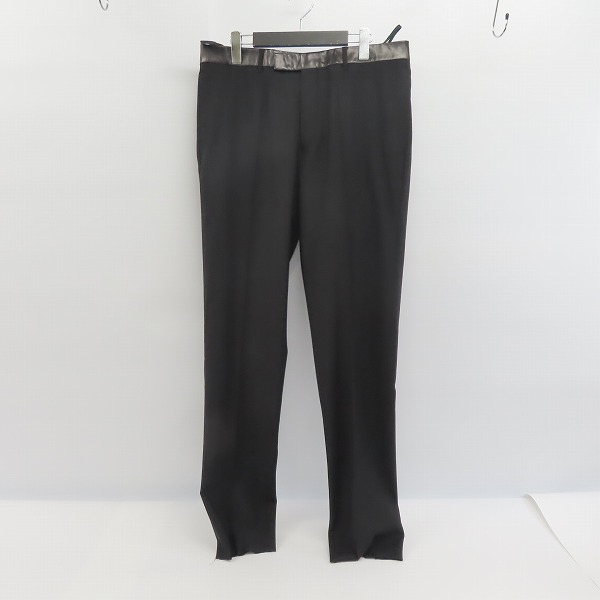 実際に弊社で買取させて頂いたHELMUT LANG/ヘルムートラング  部分レザー　スラックスパンツ/50