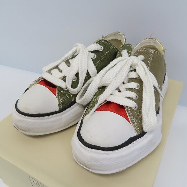 実際に弊社で買取させて頂いたMaison MIHARA YASUHIRO×Nigel Cabourn/ミハラヤスヒロ×ナイジェルケーボン スニーカー/シューズ カーキ C02FW702/42