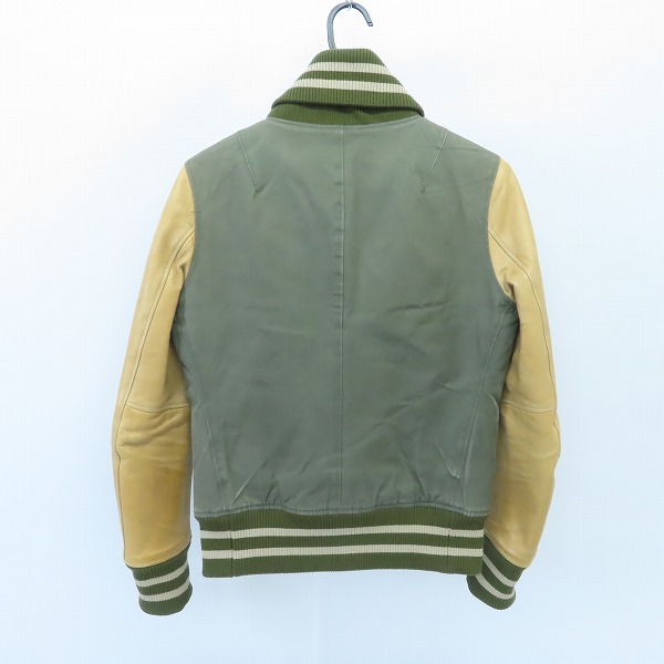 実際に弊社で買取させて頂いたACANTHUS×Unlimited/アカンサス×アンリミテッド 袖レザー スタジャン 裏キルティング ST1201U 1の画像 1枚目