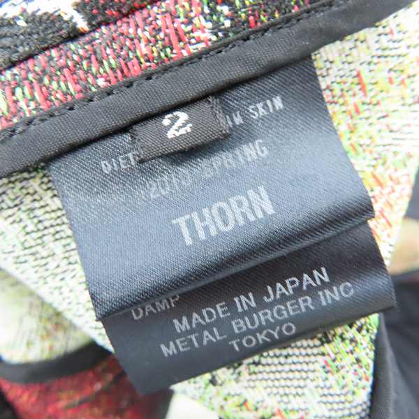 実際に弊社で買取させて頂いたDIET BUTCHER SLIM SKIN/ダイエットブッチャースリムスキン 10ss THRON フローラル テーラードジャケット/2の画像 3枚目