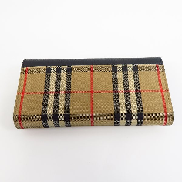 実際に弊社で買取させて頂いたBURBERRY/バーバリー ヴィンテージチェック＆レザー コンチネンタル ウォレット/長財布の画像 1枚目