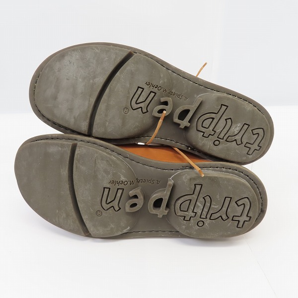 実際に弊社で買取させて頂いたtrippen/トリッペン ダブルステッチ レザーシューズ/40の画像 2枚目