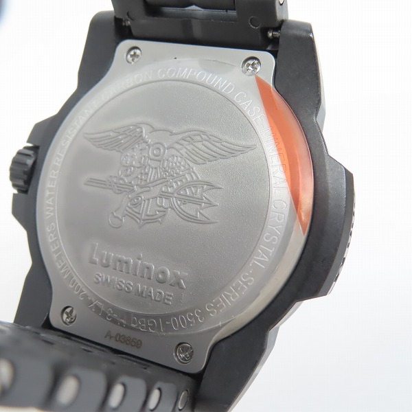 実際に弊社で買取させて頂いたLUMINOX/ルミノックス NAVY SEAL/ネイビーシールズ SERIES 3500 黒/ブラック 腕時計/ウォッチの画像 3枚目