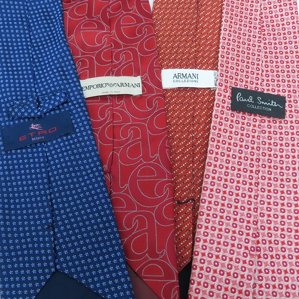 実際に弊社で買取させて頂いたEMPORIO ARMANI/エンポリオアルマーニ ETRO/エトロ paul smith/ポール・スミス 総柄 ネクタイ 6点セットの画像 3枚目