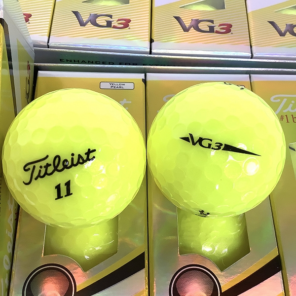 実際に弊社で買取させて頂いた【未使用】Titleist/タイトリスト VG3 イエローパール ゴルフボール 2ダースの画像 1枚目