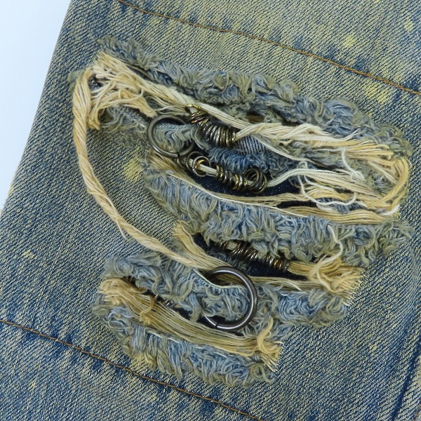 実際に弊社で買取させて頂いたIF SIX WAS NINE/イフシックスワズナイン 加工デニムパンツ MUD MAX/SBCM 351DK 29の画像 6枚目