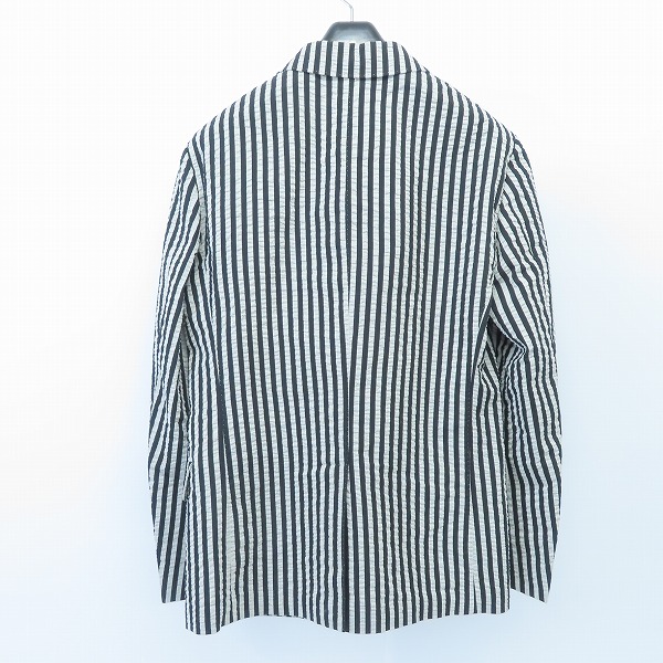 実際に弊社で買取させて頂いたTOMORROWLAND/トゥモローランド シアサッカー地 ストライプ柄 ジャケット/46の画像 1枚目