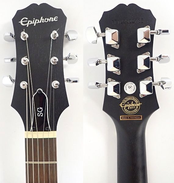 実際に弊社で買取させて頂いた★Epiphone/エピフォン SG Special VE Worn Vintage Sunburst ソフトケース付きの画像 2枚目