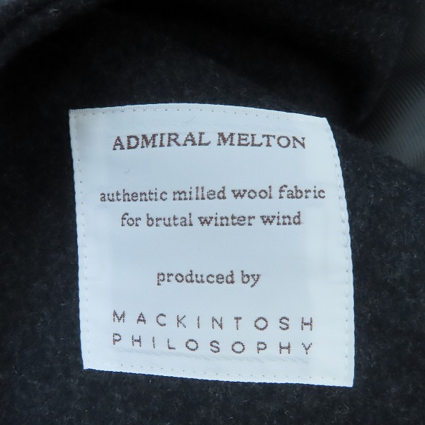 実際に弊社で買取させて頂いたMACKINTOSH PHILOSOPHY/マッキントッシュ フィロソフィー アドミラル メルトン コート/36の画像 3枚目