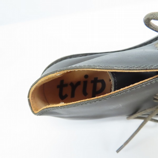 実際に弊社で買取させて頂いたtrippen/トリッペン レースアップ チャッカ レザーシューズ ブラック/40の画像 4枚目