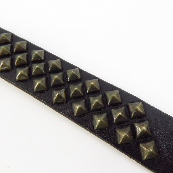 実際に弊社で買取させて頂いたCALEE/キャリー ロゴ入り レザースタッズベルトの画像 4枚目