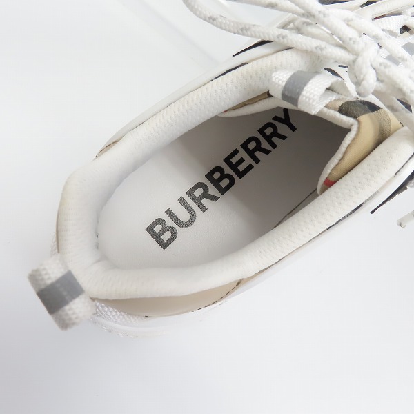 実際に弊社で買取させて頂いたBURBERRY/バーバリー ヴィンテージチェック アーサー スニーカー 8037254/43の画像 4枚目