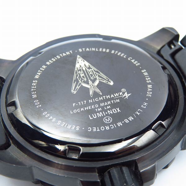 実際に弊社で買取させて頂いたLUMINOX/ルミノックス F-117 NIGHTHAWK 6400 SERIES Ref.6402 の画像 4枚目