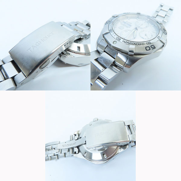 実際に弊社で買取させて頂いた【ギャラ付】TAG Heuer/タグホイヤー ニューアクアレーサー クロノグラフ デイデイト 自動巻き CAF2011.BA0815の画像 5枚目